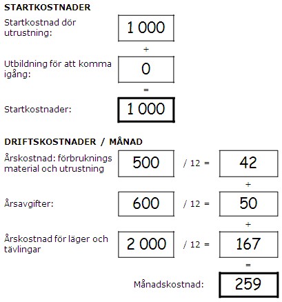 Vad kostar fritidsintressen?